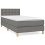 Cama box spring con colchón tela gris oscuro 80x200 cm de , Camas y somieres - Ref: Foro24-3140890, Precio: 280,33 €, Descuen...