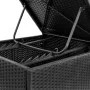Lounger with black synthetic rattan cushion by vidaXL, Loungers - Ref: Foro24-44404, Price: 158,81 €, Discount: %