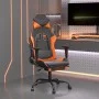 Gaming chair with footrest black orange synthetic leather by , Gaming chairs - Ref: Foro24-3143659, Price: 115,08 €, Discount: %
