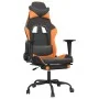Gaming chair with footrest black orange synthetic leather by , Gaming chairs - Ref: Foro24-3143659, Price: 115,08 €, Discount: %