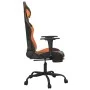 Gaming chair with footrest black orange synthetic leather by , Gaming chairs - Ref: Foro24-3143659, Price: 115,08 €, Discount: %