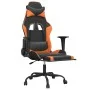 Gaming chair with footrest black orange synthetic leather by , Gaming chairs - Ref: Foro24-3143659, Price: 115,08 €, Discount: %