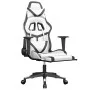 Gaming chair with massage and footrest synthetic leather black white by , Gaming chairs - Ref: Foro24-345443, Price: 125,69 €...