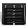 Fabric shoe rack with black cover 115x28x110 cm by vidaXL, Shoe racks and shoe organizers - Ref: Foro24-240493, Price: 41,37 ...
