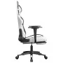 Gaming chair with massage and footrest synthetic leather black white by , Gaming chairs - Ref: Foro24-345443, Price: 125,69 €...