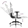 Gaming chair with massage and footrest synthetic leather black white by , Gaming chairs - Ref: Foro24-345443, Price: 125,69 €...
