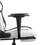 Gaming chair with massage and footrest synthetic leather black white by , Gaming chairs - Ref: Foro24-345443, Price: 125,69 €...