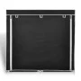 Zapatero de tela con cubierta negro 115x28x110 cm de vidaXL, Zapateros y organizadores de calzado - Ref: Foro24-240493, Preci...