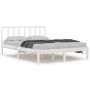 Estructura de cama sin colchón madera pino blanco 140x200 cm