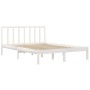 Estructura de cama sin colchón madera pino blanco 140x200 cm