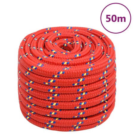Red polypropylene boat rope 20 mm 50 m by , Ropes and metal cords - Ref: Foro24-152421, Price: 62,36 €, Discount: %