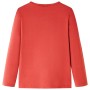 Camiseta infantil de manga larga rojo tostado 140
