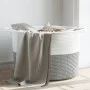 Cesta para ropa sucia algodón gris y blanco Ø55x36 cm by , Laundry baskets - Ref: Foro24-358470, Price: 27,35 €, Discount: %