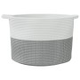 Wäschekorb aus grauer und weißer Baumwolle Ø55x36 cm von , Wäschekörbe - Ref: Foro24-358470, Preis: 30,09 €, Rabatt: %