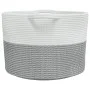 Cesta para ropa sucia algodón gris y blanco Ø55x36 cm by , Laundry baskets - Ref: Foro24-358470, Price: 27,35 €, Discount: %