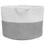 Cesta para ropa sucia algodón gris y blanco Ø55x36 cm by , Laundry baskets - Ref: Foro24-358470, Price: 30,09 €, Discount: %