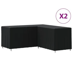 Cubiertas de sofá forma L 2 uds tela Oxford 420D 215x215x80 cm by , Garden furniture covers - Ref: Foro24-3203368, Price: 74,...