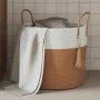 Cesta de almacenaje algodón marrón y blanco Ø40x35 cm by , Baskets - Ref: Foro24-358498, Price: 25,66 €, Discount: %