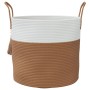 Cesta de almacenaje algodón marrón y blanco Ø40x35 cm by , Baskets - Ref: Foro24-358498, Price: 26,11 €, Discount: %