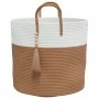 Cesta de almacenaje algodón marrón y blanco Ø40x35 cm by , Baskets - Ref: Foro24-358498, Price: 25,66 €, Discount: %