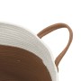 Cesta de almacenaje algodón marrón y blanco Ø40x35 cm by , Baskets - Ref: Foro24-358498, Price: 26,11 €, Discount: %