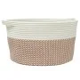 Cesta de almacenaje algodón marrón y blanco Ø40x25 cm by , Baskets - Ref: Foro24-358464, Price: 24,58 €, Discount: %