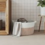 Cesta de almacenaje algodón marrón y blanco Ø40x25 cm by , Baskets - Ref: Foro24-358464, Price: 25,06 €, Discount: %