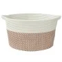 Cesta de almacenaje algodón marrón y blanco Ø40x25 cm by , Baskets - Ref: Foro24-358464, Price: 24,58 €, Discount: %