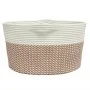 Cesta de almacenaje algodón marrón y blanco Ø40x25 cm by , Baskets - Ref: Foro24-358464, Price: 24,58 €, Discount: %