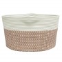 Cesta de almacenaje algodón marrón y blanco Ø40x25 cm by , Baskets - Ref: Foro24-358464, Price: 25,06 €, Discount: %