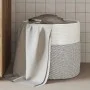 Cesta de almacenaje algodón gris y blanco Ø40x35 cm by , Baskets - Ref: Foro24-358466, Price: 27,20 €, Discount: %