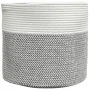 Cesta de almacenaje algodón gris y blanco Ø40x35 cm by , Baskets - Ref: Foro24-358466, Price: 27,20 €, Discount: %