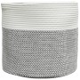 Cesta de almacenaje algodón gris y blanco Ø40x35 cm by , Baskets - Ref: Foro24-358466, Price: 27,84 €, Discount: %