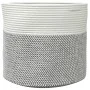 Cesta de almacenaje algodón gris y blanco Ø40x35 cm by , Baskets - Ref: Foro24-358466, Price: 27,20 €, Discount: %