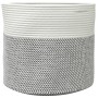 Cesta de almacenaje algodón gris y blanco Ø40x35 cm by , Baskets - Ref: Foro24-358466, Price: 27,84 €, Discount: %