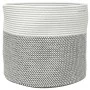 Cesta de almacenaje algodón gris y blanco Ø40x35 cm by , Baskets - Ref: Foro24-358466, Price: 27,20 €, Discount: %