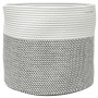 Cesta de almacenaje algodón gris y blanco Ø40x35 cm by , Baskets - Ref: Foro24-358466, Price: 27,84 €, Discount: %