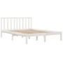 Estructura de cama sin colchón madera de pino blanco 200x200 cm