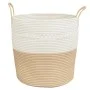 Aufbewahrungskorb aus beige-weißer Baumwolle Ø43x38 cm. von , Körbe - Ref: Foro24-358487, Preis: 48,51 €, Rabatt: %