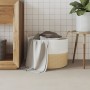 Cesta de almacenaje algodón beige y blanco Ø51x33 cm by , Baskets - Ref: Foro24-358491, Price: 32,20 €, Discount: %