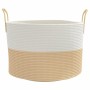 Cesta de almacenaje algodón beige y blanco Ø51x33 cm by , Baskets - Ref: Foro24-358491, Price: 32,20 €, Discount: %