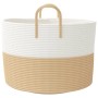 Cesta de almacenaje algodón beige y blanco Ø51x33 cm by , Baskets - Ref: Foro24-358491, Price: 32,20 €, Discount: %