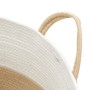 Cesta de almacenaje algodón beige y blanco Ø51x33 cm by , Baskets - Ref: Foro24-358491, Price: 32,20 €, Discount: %