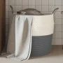Cesta de almacenaje algodón gris y blanco Ø43x38 cm by , Baskets - Ref: Foro24-358485, Price: 25,60 €, Discount: %