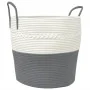 Cesta de almacenaje algodón gris y blanco Ø43x38 cm by , Baskets - Ref: Foro24-358485, Price: 25,60 €, Discount: %