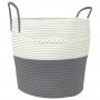 Cesta de almacenaje algodón gris y blanco Ø43x38 cm by , Baskets - Ref: Foro24-358485, Price: 24,59 €, Discount: %