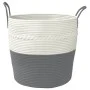 Cesta de almacenaje algodón gris y blanco Ø43x38 cm by , Baskets - Ref: Foro24-358485, Price: 25,60 €, Discount: %