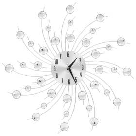 Wall clock with silver 50 cm quartz movement by vidaXL, Wall clocks - Ref: Foro24-50643, Price: 35,05 €, Discount: %