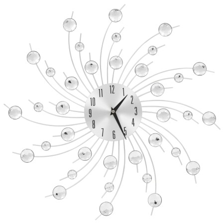 Wall clock with silver 50 cm quartz movement by vidaXL, Wall clocks - Ref: Foro24-50643, Price: 35,05 €, Discount: %