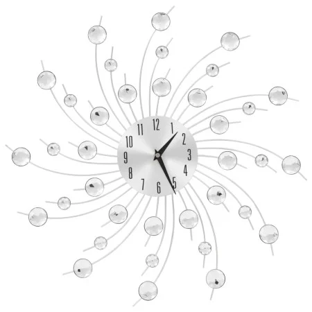 Wall clock with silver 50 cm quartz movement by vidaXL, Wall clocks - Ref: Foro24-50643, Price: 34,49 €, Discount: %